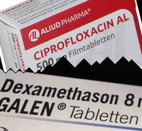 Ciprofloxacin mot Dexametason
