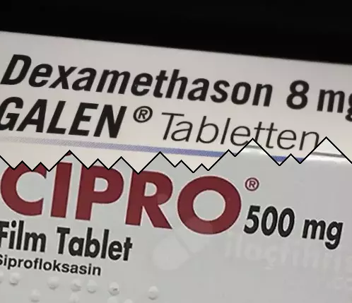 Dexametason mot Cipro