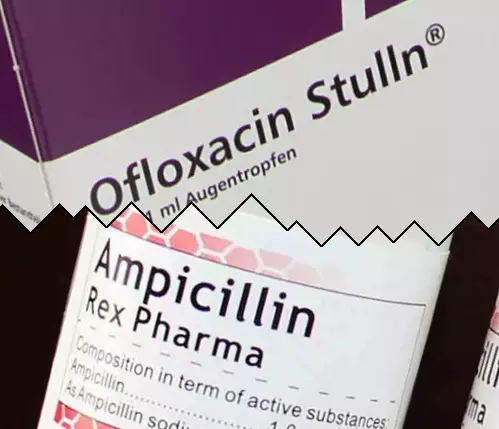 Ofloxacin mot Ampicillin