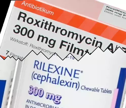 Roxitromycin mot Cephalexin